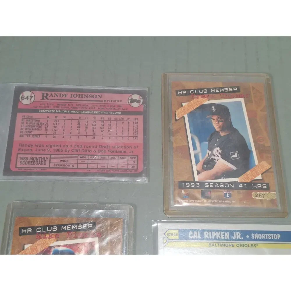 MLB Card Lot Ripken Jr Relic Thomas Piazza Johnson NM Topps Stadium - Picture 6 of 6